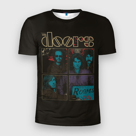 Мужская футболка 3D Slim с принтом The Doors в Петрозаводске, 100% полиэстер с улучшенными характеристиками | приталенный силуэт, круглая горловина, широкие плечи, сужается к линии бедра | group | jim morrison | rock | the doors | джим моррисон | зэ дорс | классика | рок | рок группа