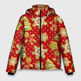 Мужская зимняя куртка 3D с принтом С Новым Годом! в Тюмени, верх — 100% полиэстер; подкладка — 100% полиэстер; утеплитель — 100% полиэстер | длина ниже бедра, свободный силуэт Оверсайз. Есть воротник-стойка, отстегивающийся капюшон и ветрозащитная планка. 

Боковые карманы с листочкой на кнопках и внутренний карман на молнии. | 2020 | 2021 | christmas | new year | бык | год быка | дед мороз | елка | зима | новый год | подарки | праздник | рождество | с новым годом | санта | свитер | снег | снежинки
