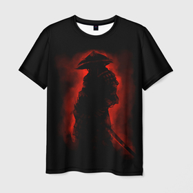 Мужская футболка 3D с принтом Samurai в Белгороде, 100% полиэфир | прямой крой, круглый вырез горловины, длина до линии бедер | 2077 | art | blood | cyber | cyberpunk | dead | death | demon | japan | mask | ninja | oni | samurai | shadow | shogun | tokyo | warior | арт | воин | война | демон | катана | кибер | киберпанк | кровь | маска | мертвый | ниндзя | путь | самурай