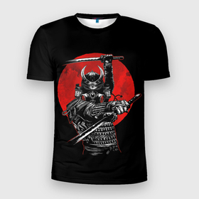 Мужская футболка 3D спортивная с принтом Samurai , 100% полиэстер с улучшенными характеристиками | приталенный силуэт, круглая горловина, широкие плечи, сужается к линии бедра | Тематика изображения на принте: 2077 | art | blood | cyber | cyberpunk | dead | death | demon | japan | mask | ninja | oni | samurai | shadow | shogun | tokyo | warior | арт | воин | война | демон | катана | кибер | киберпанк | кровь | маска | мертвый | ниндзя | путь | самурай