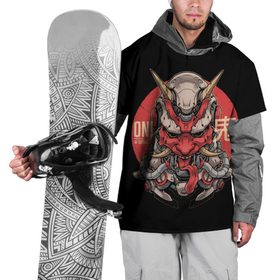 Накидка на куртку 3D с принтом Cyber Oni Samurai , 100% полиэстер |  | Тематика изображения на принте: 2077 | art | blood | cyber | cyberpunk | dead | death | demon | japan | mask | ninja | oni | samurai | shadow | shogun | tokyo | warior | арт | воин | война | демон | катана | кибер | киберпанк | кровь | маска | мертвый | ниндзя | путь | самурай