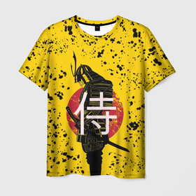 Мужская футболка 3D с принтом ? (Самурай) в Екатеринбурге, 100% полиэфир | прямой крой, круглый вырез горловины, длина до линии бедер | katana | no heaven for samurai | red sun | samurai | samurai lettering | samurai print | samurai sweats | samurai t shirt | sun | катана | красное солнце | надпись самурай | нет рая для самурая | принт самурай | самурай | солнце | толстовка самурай | футб
