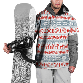 Накидка на куртку 3D с принтом Новогодний пиксельный узор в Новосибирске, 100% полиэстер |  | Тематика изображения на принте: christmas | deer | hearts | new year | pattern | pixels | snowflakes | trees | елки | новый год | олени | пиксели | рождество | сердечки | снежинки | узор