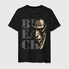 Мужская футболка хлопок с принтом Kenpachi Zaraki в Белгороде, 100% хлопок | прямой крой, круглый вырез горловины, длина до линии бедер, слегка спущенное плечо. | bleach | kenpachi zaraki | блич | кэмпати дзараки