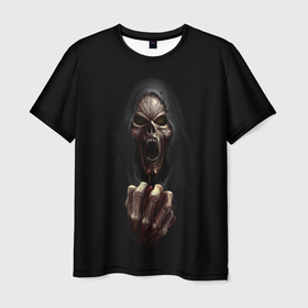 Мужская футболка 3D с принтом Древний Вампир в Белгороде, 100% полиэфир | прямой крой, круглый вырез горловины, длина до линии бедер | 666 | blood | dracula | horror | inside | scream | vampire | вампир | внутри | дракула | древний | крик | кровь | ужасы | хоррор