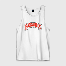 Мужская майка хлопок с принтом BACKWOODS в Екатеринбурге, 100% хлопок |  | backwood | backwoods | bak | merch | woods | бэквуд | бэквудс | лого | мерч