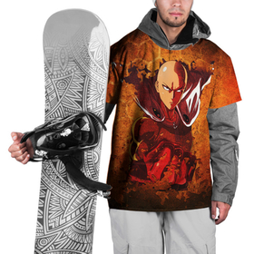 Накидка на куртку 3D с принтом Огненный ВАНПАНЧМЕН в Новосибирске, 100% полиэстер |  | Тематика изображения на принте: hero | one punch man | saitama | ванпанчмен | герой | сайтама