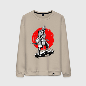 Мужской свитшот хлопок с принтом САМУРАЙ , 100% хлопок |  | ninja | oni | samurai | shogun | путь воина. | самурай | самурай на коне | сёгун | токио | харакири | чёрный самурай | японский самурай