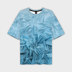 Мужская футболка OVERSIZE 3D с принтом Иней в Тюмени,  |  | абстрактные | абстрактный | абстракция | зима | зимние | зимний | изморозь | иней | лёд | льды | мороз | новый год | холод