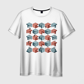 Мужская футболка 3D с принтом Довод в Екатеринбурге, 100% полиэфир | прямой крой, круглый вырез горловины, длина до линии бедер | film | nolan | tenet | гений | довод | нолан | фантасика | фильм | фильмы