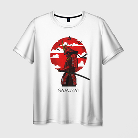 Мужская футболка 3D с принтом Samurai в Кировске, 100% полиэфир | прямой крой, круглый вырез горловины, длина до линии бедер | cyberpank | ninja | oni | samurai | shadow | демон | киберпанк | маска самурая | нет рая для самурая | ниндзя | путь война | самурай | сёгун | тень | харакири | японский самурай