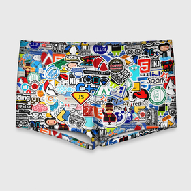 Мужские купальные плавки 3D с принтом Programming stickers в Екатеринбурге, Полиэстер 85%, Спандекс 15% |  | Тематика изображения на принте: css | it | linux | programming | wi fi | код | компьютер | линукс | программирование | профессия | стикер бомбинг