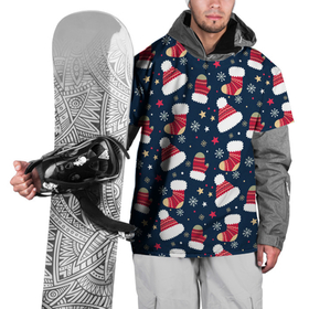 Накидка на куртку 3D с принтом Новогодний Паттерн | Шапки и Носки | Новый год 2022 в Петрозаводске, 100% полиэстер |  | Тематика изображения на принте: 2020 | 2021 | new year | гирлянда | дед мороз | елка | зеленый | игрушка | клаус | конфеты | нг | новый год | носок | перчатка | подарок | рождество | с | санта | сладости | снег | снеговик | снежинка | шапка | шары