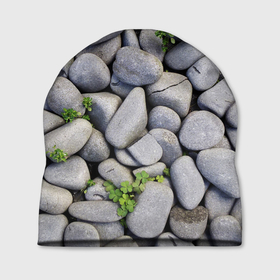 Шапка 3D с принтом Камни в Тюмени, 100% полиэстер | универсальный размер, печать по всей поверхности изделия | абстрактно | абстрактные | абстрактный | абстракция | галька | каменные | каменный | камень | камни | камушки | клевер | природа | растения