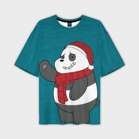 Мужская футболка OVERSIZE 3D с принтом Panda в Новосибирске,  |  | Тематика изображения на принте: cartoon network | panda | vdkimel | we bare bears | вся правда о медведях | панда