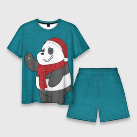 Мужской костюм с шортами 3D с принтом Panda в Новосибирске,  |  | cartoon network | panda | vdkimel | we bare bears | вся правда о медведях | панда