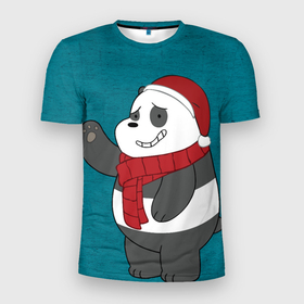 Мужская футболка 3D спортивная с принтом Panda , 100% полиэстер с улучшенными характеристиками | приталенный силуэт, круглая горловина, широкие плечи, сужается к линии бедра | cartoon network | panda | vdkimel | we bare bears | вся правда о медведях | панда