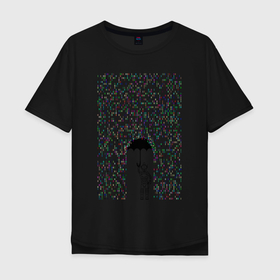Мужская футболка хлопок Oversize с принтом Технологии в Санкт-Петербурге, 100% хлопок | свободный крой, круглый ворот, “спинка” длиннее передней части | автоматика | матрица | программисты | роботы | техника | технологии