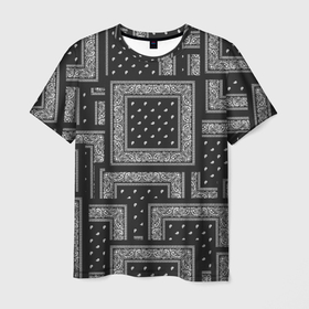 Мужская футболка 3D с принтом 3D Бандана v.black , 100% полиэфир | прямой крой, круглый вырез горловины, длина до линии бедер | fashiom | fire | game | hip hop | rap | street style | top | игра | мода | огонь | рэп | топ | уличный стиль | хип хоп