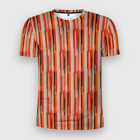 Мужская футболка 3D Slim с принтом Ритм полос , 100% полиэстер с улучшенными характеристиками | приталенный силуэт, круглая горловина, широкие плечи, сужается к линии бедра | абстракция | баухауз | геометрия | контраст | полосы | ритм