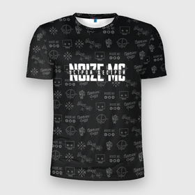 Мужская футболка 3D спортивная с принтом Noize MC в Белгороде, 100% полиэстер с улучшенными характеристиками | приталенный силуэт, круглая горловина, широкие плечи, сужается к линии бедра | Тематика изображения на принте: noize mc | rap | гранж | мерч | устрой дестрой