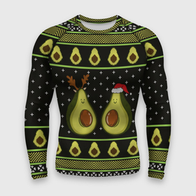 Мужской рашгард 3D с принтом Avo christmas ,  |  | 2020 | 2021 | avocado | christmas | happy | merry | new year | sweater | ugly christmas | авакадо | зима | новогодний | новогодняя | новый год | рождественский | рождественский свитер | рождество | свитер | снег