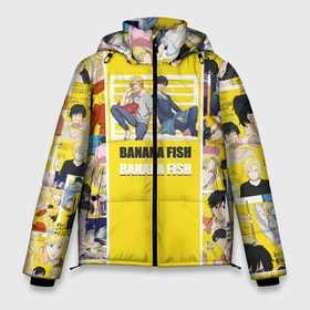 Мужская зимняя куртка 3D с принтом BANANA FISH в Петрозаводске, верх — 100% полиэстер; подкладка — 100% полиэстер; утеплитель — 100% полиэстер | длина ниже бедра, свободный силуэт Оверсайз. Есть воротник-стойка, отстегивающийся капюшон и ветрозащитная планка. 

Боковые карманы с листочкой на кнопках и внутренний карман на молнии. | banana fish | аниме | банановая рыба | эйджи окумуры | эш линкс
