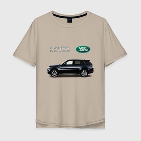 Мужская футболка хлопок Oversize с принтом Land Rover , 100% хлопок | свободный крой, круглый ворот, “спинка” длиннее передней части | america | avto | cadillac | car | v8 | машина | скорость
