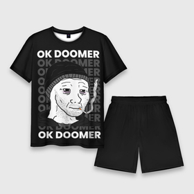 Мужской костюм с шортами 3D с принтом OK DOOMER ,  |  | boomer | boy | chad | doomer | fresco | girl | i know | irony | jacques | ok | post | stonks | thundercock | yes | zoomer | бумер | да | девушка | думер | жак | зумер | ирония | мем | мемы | парень | пост | постирония | стонкс | тандерко