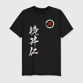 Мужская футболка хлопок Slim с принтом Ghost of Tsushima в Курске, 92% хлопок, 8% лайкра | приталенный силуэт, круглый вырез ворота, длина до линии бедра, короткий рукав | ghost of tsushima | samurai | игры | призрак цусимы | самурай | япония
