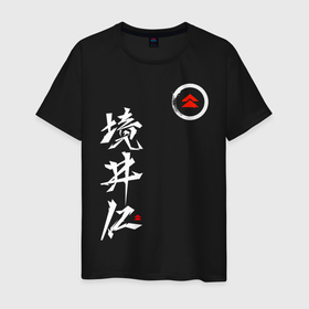 Мужская футболка хлопок с принтом Ghost of Tsushima , 100% хлопок | прямой крой, круглый вырез горловины, длина до линии бедер, слегка спущенное плечо. | ghost of tsushima | samurai | игры | призрак цусимы | самурай | япония