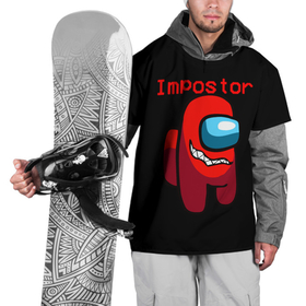 Накидка на куртку 3D с принтом AMONG US IMPOSTOR в Тюмени, 100% полиэстер |  | among us | impostor | амонг ас | игра | космический | космический корабль | космонавт | космос | мем | предатель | среди нас | экшен