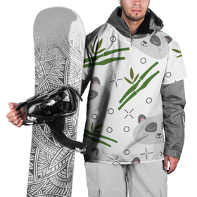 Накидка на куртку 3D с принтом Панда с бамбуком в Курске, 100% полиэстер |  | Тематика изображения на принте: бамбук | белый | детский | милый | мультяшный | панда | паттерн | узор