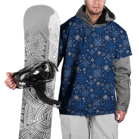 Накидка на куртку 3D с принтом Снежные в Новосибирске, 100% полиэстер |  | merry christmas | алатырь | бабушкин свитер | ёлка | новый год | орнамент | подарок | рождество | свитер | свитер с оленями | северные узоры | снежинки