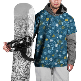 Накидка на куртку 3D с принтом Снежинки в Тюмени, 100% полиэстер |  | merry christmas | дед мороз | ёлка | зима | мороз | новый год | подарок | праздник | рождество | с новым годом | санта клаус | снег | снеговик | снегурочка | снежинки | снежные узоры | узоры