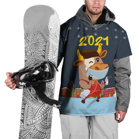 Накидка на куртку 3D с принтом Коронавирусный Новый Год в Кировске, 100% полиэстер |  | 2021 | 7 января | bull | newyear | santa | бык | быки | бычок | год быка | дед мороз | корова | новогодние каникулы | новогодние праздники | новый 2021 | новый год | новый год 2021 | рождество | сани | санта | санта клаус