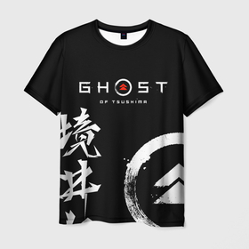 Мужская футболка 3D с принтом Ghost of Tsushima в Санкт-Петербурге, 100% полиэфир | прямой крой, круглый вырез горловины, длина до линии бедер | Тематика изображения на принте: ghost of tsushima | samurai | игры | призрак цусимы | самурай | япония