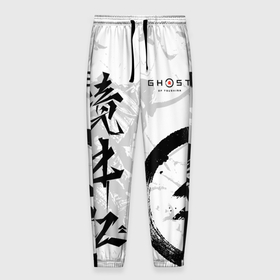 Мужские брюки 3D с принтом Ghost of Tsushima , 100% полиэстер | манжеты по низу, эластичный пояс регулируется шнурком, по бокам два кармана без застежек, внутренняя часть кармана из мелкой сетки | ghost of tsushima | samurai | игры | призрак цусимы | самурай | япония