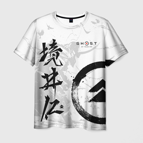 Мужская футболка 3D с принтом Ghost of Tsushima , 100% полиэфир | прямой крой, круглый вырез горловины, длина до линии бедер | ghost of tsushima | samurai | игры | призрак цусимы | самурай | япония