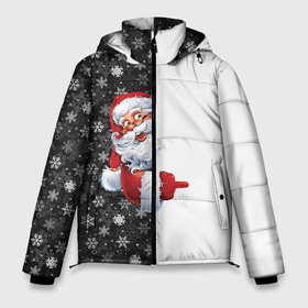 Мужская зимняя куртка 3D с принтом Дедушка Мороз в Тюмени, верх — 100% полиэстер; подкладка — 100% полиэстер; утеплитель — 100% полиэстер | длина ниже бедра, свободный силуэт Оверсайз. Есть воротник-стойка, отстегивающийся капюшон и ветрозащитная планка. 

Боковые карманы с листочкой на кнопках и внутренний карман на молнии. | christmas | merry christmas | дед мороз | ёлка | зима | мороз | новый год | подарок | праздник | рождество | с новым годом | санта клаус | снегурочка | снежинки