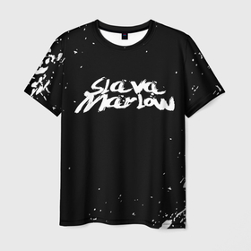 Мужская футболка 3D с принтом Slava marlow в Новосибирске, 100% полиэфир | прямой крой, круглый вырез горловины, длина до линии бедер | Тематика изображения на принте: rap | slava marlow | артём готлиб | видеоблогер и рэпер | российский музыкальный продюсер | рэп | слава марлоу