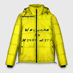 Мужская зимняя куртка 3D с принтом Cyberpunk 2077 в Курске, верх — 100% полиэстер; подкладка — 100% полиэстер; утеплитель — 100% полиэстер | длина ниже бедра, свободный силуэт Оверсайз. Есть воротник-стойка, отстегивающийся капюшон и ветрозащитная планка. 

Боковые карманы с листочкой на кнопках и внутренний карман на молнии. | 2077 | cyberpunk | night city | v