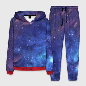 Мужской костюм 3D с принтом Звёздное небо в Курске, 100% полиэстер | Манжеты и пояс оформлены тканевой резинкой, двухслойный капюшон со шнурком для регулировки, карманы спереди | Тематика изображения на принте: арт | звезда | звёзды | космос | небо | ночное небо | ночь | облако | рисунок | сияние | туманность | яркие цвета