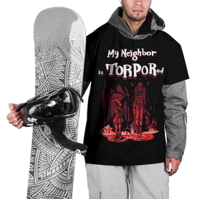 Накидка на куртку 3D с принтом Мой сосед в торпоре , 100% полиэстер |  | my neighbor is totoro | torpor | totoro | vampires the masquerade | vtm | wod | world of darkness | вампир | вампиры | миадзаки | миядзаки | мой сосед тоторо | торпор | тоторо | фанарт | шутка | юмор