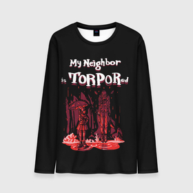 Мужской лонгслив 3D с принтом Мой сосед в торпоре в Екатеринбурге, 100% полиэстер | длинные рукава, круглый вырез горловины, полуприлегающий силуэт | my neighbor is totoro | torpor | totoro | vampires the masquerade | vtm | wod | world of darkness | вампир | вампиры | миадзаки | миядзаки | мой сосед тоторо | торпор | тоторо | фанарт | шутка | юмор
