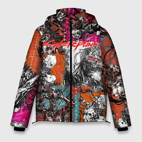 Мужская зимняя куртка 3D с принтом Cyberpunk 2077 в Белгороде, верх — 100% полиэстер; подкладка — 100% полиэстер; утеплитель — 100% полиэстер | длина ниже бедра, свободный силуэт Оверсайз. Есть воротник-стойка, отстегивающийся капюшон и ветрозащитная планка. 

Боковые карманы с листочкой на кнопках и внутренний карман на молнии. | cd project red | cyberpunk 2077 | keanu reeves | samurai | игра | киану ривз | киберпанк 2077 | самураи