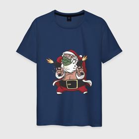 Мужская футболка хлопок с принтом Bad Santa , 100% хлопок | прямой крой, круглый вырез горловины, длина до линии бедер, слегка спущенное плечо. | 