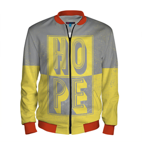 Мужской бомбер 3D с принтом Ultimate Hope в Петрозаводске, 100% полиэстер | застегивается на молнию, по бокам два кармана без застежек, по низу бомбера и на воротнике - эластичная резинка | Тематика изображения на принте: 2021 | hope | pantone | винтаж | надежда | цвет года