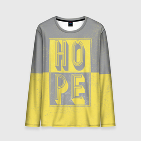 Мужской лонгслив 3D с принтом Ultimate Hope в Екатеринбурге, 100% полиэстер | длинные рукава, круглый вырез горловины, полуприлегающий силуэт | Тематика изображения на принте: 2021 | hope | pantone | винтаж | надежда | цвет года