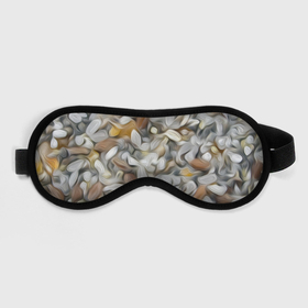 Маска для сна 3D с принтом желто-серый каменный узор в Тюмени, внешний слой — 100% полиэфир, внутренний слой — 100% хлопок, между ними — поролон |  | abstraction | pebbles | stones | texture | абстракция | галька | камни | мазки | текстура